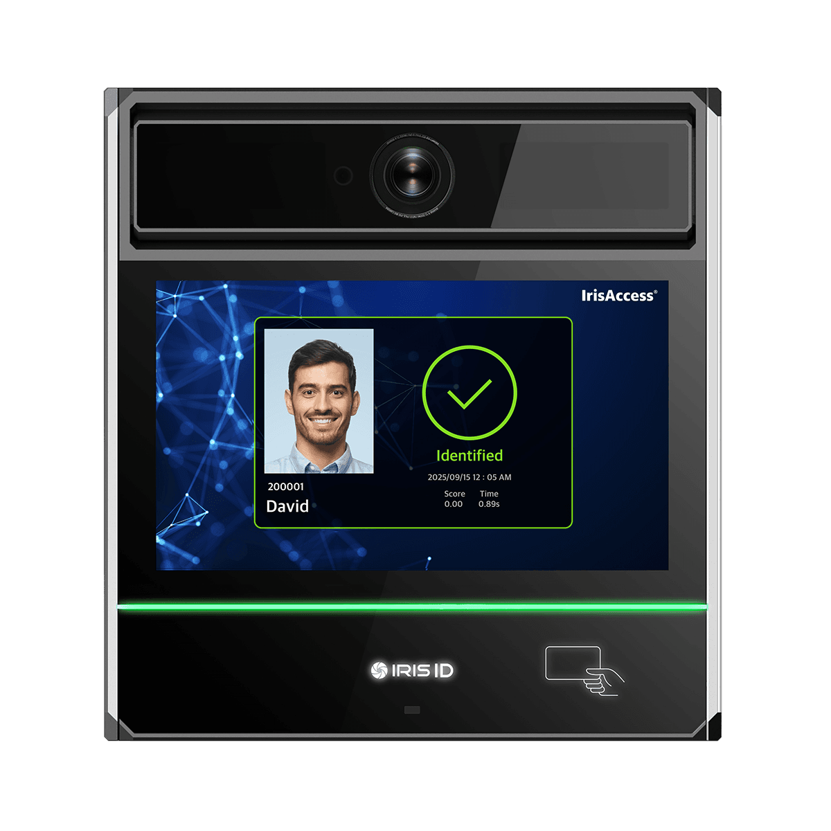 IrisAccess iA1000 identified confirmation screen